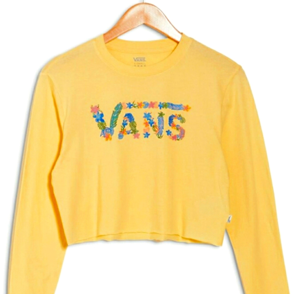 Vans crop top, long sleeved women's size Large